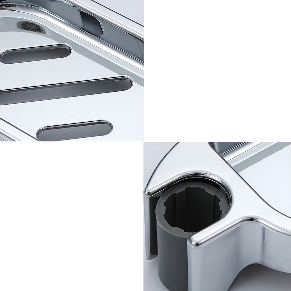 For 22 24 25 mm Home Silver Soap Holder Soap Dishes Adjustable Rail Slide Plates