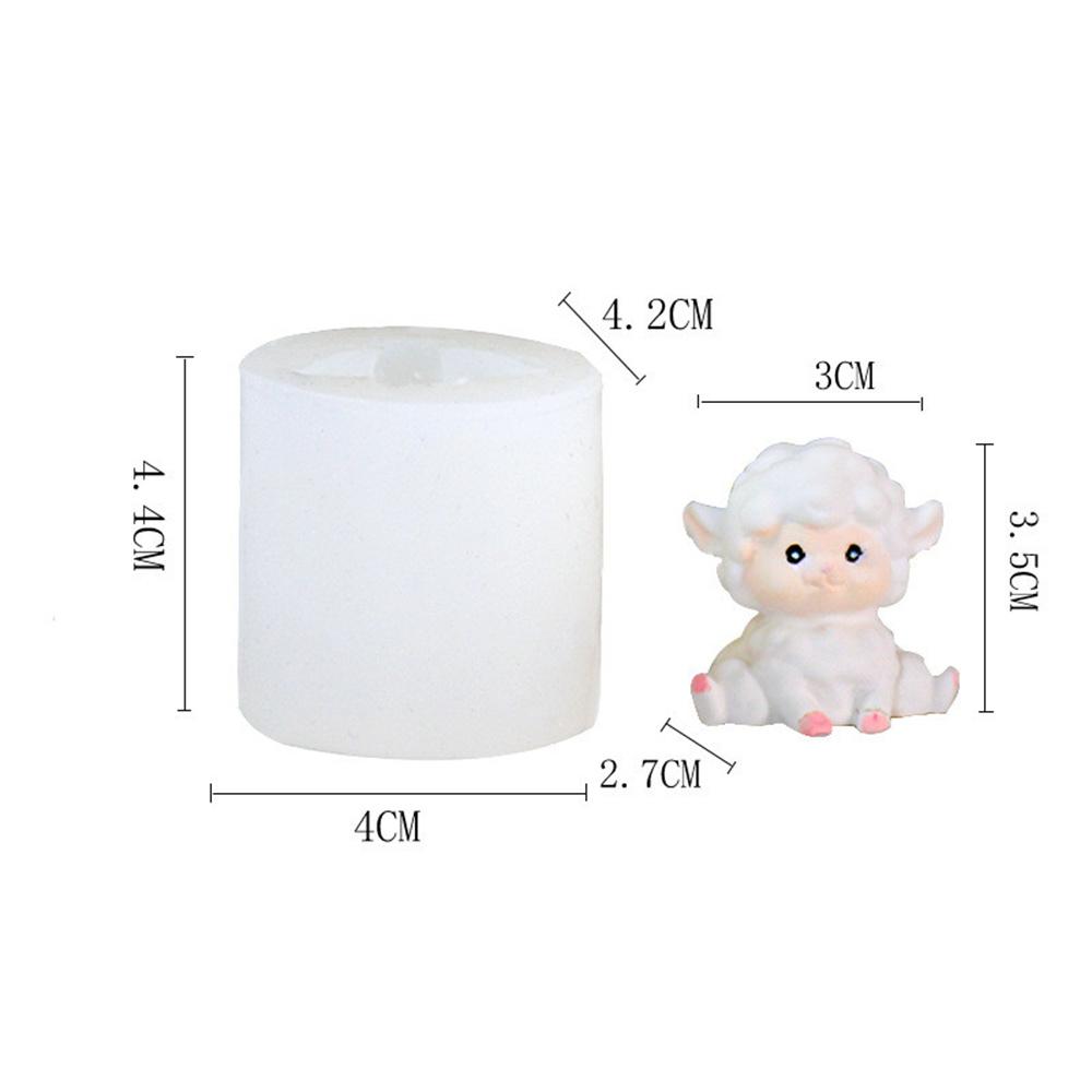 Новая трехмерная форма для декора из гипса в виде овечки, креативная форма для выпечки, сделай сам, форма из силикона для ароматерапевтической свечи, мультяшный ягненок