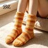 Soft House Socks 1 Pair Thickened Coral Fleece for Women, Winter Warm Thermal Plush Sleep Socks, Indoor Floor Autumn Comfort Warmth Retaining