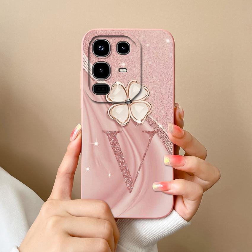 Модный розовый чехол с буквами для Infinix Note 50 40 30 Pro 50X 50S 40X, чехол для телефона, минималистичный стиль, мягкий силикон, прочный корпус для задних крышек Infinix
