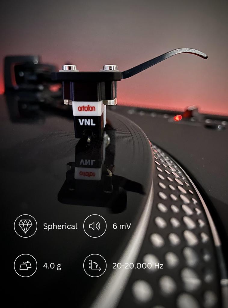 Ortofon VNL Предварительно установленный картридж Ortofon MM, стерео игла, стандартная комплектация, установленная головка, круглая игла для DJ VNL SH-4Black Play/Listening