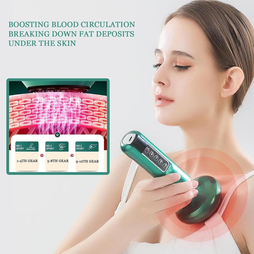 Антицеллюлитный массажер, Bluile Массажер Антицеллюлитный, Массаж Антицеллюлитный Электрический, Аппараты Антицеллюлитные с 12 уровнями и красным светом
