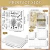 Plant Theme DIY Scrapbooking Kits including PVC Stamps Scrapbook Paper Pads Acrylic Stamping Blocks Tools Mixed Shapes 160x110x3mm 6pcs/set
