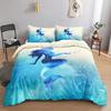 Mermaid Duvet Cover SetStarfish Blue Undersea Style Dreaming Fairy Tale Bedding Set Girly Comforter Cover Bedroom Decor Gifts