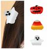Pumpkin Pumpkin Hair Claw Acrylic Pumpkin Crab Clip Funny Ghost Claw Clip  Holiday