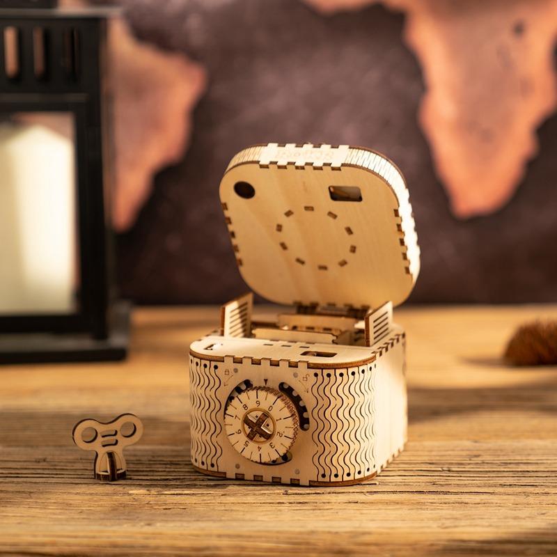 Творческий DIY 3D сундук с сокровищами деревянная головоломка игра сборка игрушка подарок для детей подростков взрослых LK502