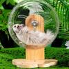 Adjustable Height Hamster Exercise Wheel Wooden Stand Hamster Running Stand  Easy To Disassemble