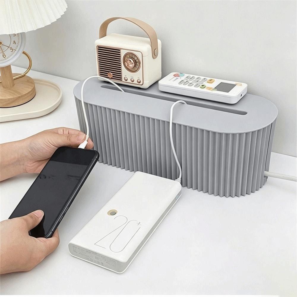 Dustproof Cord Organizer Box Removable Lid Cable Storage Box Power Strip Organizer  Home Office