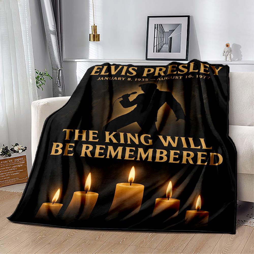 Elvis Presley Live Performance Blanket Durable Comfort Perfect for Office Bedding Office Chair for All Seasons Playful Design