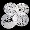 4Pcs Cake Stencils Food Grade High Toughness PP Cake Cookie Stencil Template Molds Baking Supplies for Home