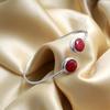Ruby Cuff Bangle Bracelet Pure 925 Sterling Silver Handmade Jewelry