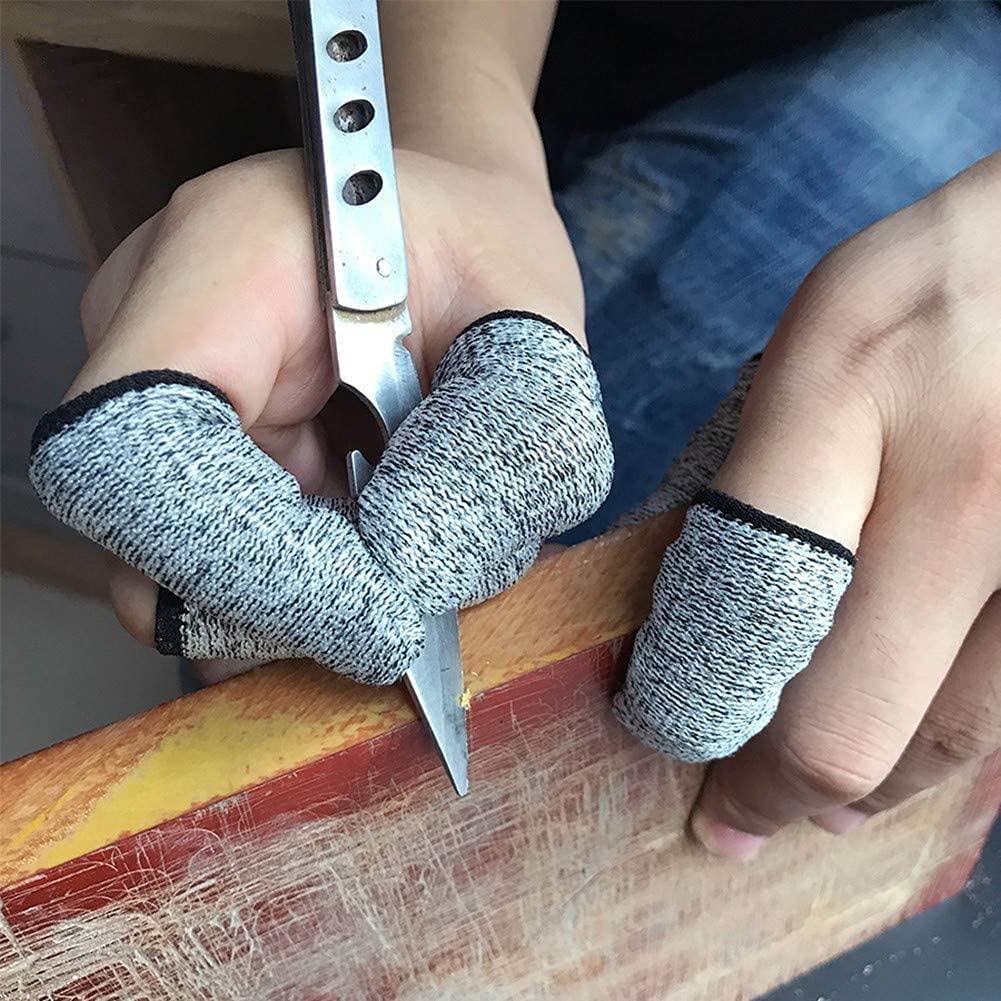 10Pcs 5-level Protection High Performance Anti Cutting Finger Gloves for Various Activities Like Crafting, Sewing, Carving