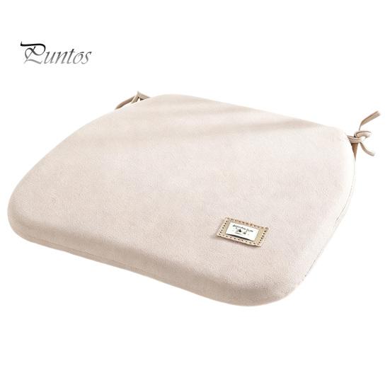 Solid Color Chair Pad for Home Memory Foam Cushion, Thickened Dining with Straps, Supportive Non-Slip Backing, Washable Seat Cushion Autumn