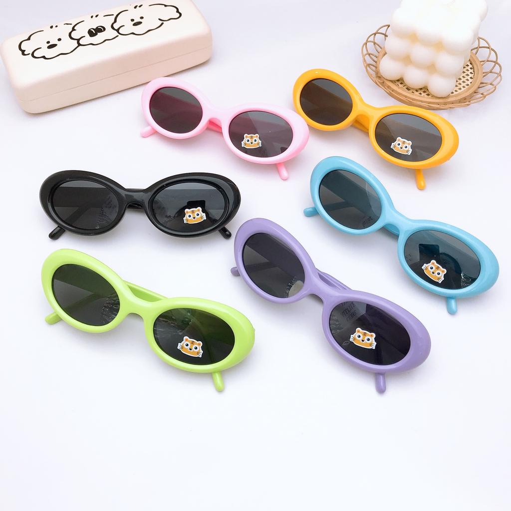 Stylish And Simple Oval Small Frame Children'S Sunglasses Baby Sunglasses Silicone Polarized Children Cute Girls Glasses Tide