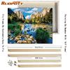 RUOPOTY DIY Painting By Numbers Acrylic Paint By Numbers Landsacpe Oil Painting Modern Wall Art Canvas Painting 40x50CM With DIY Frame