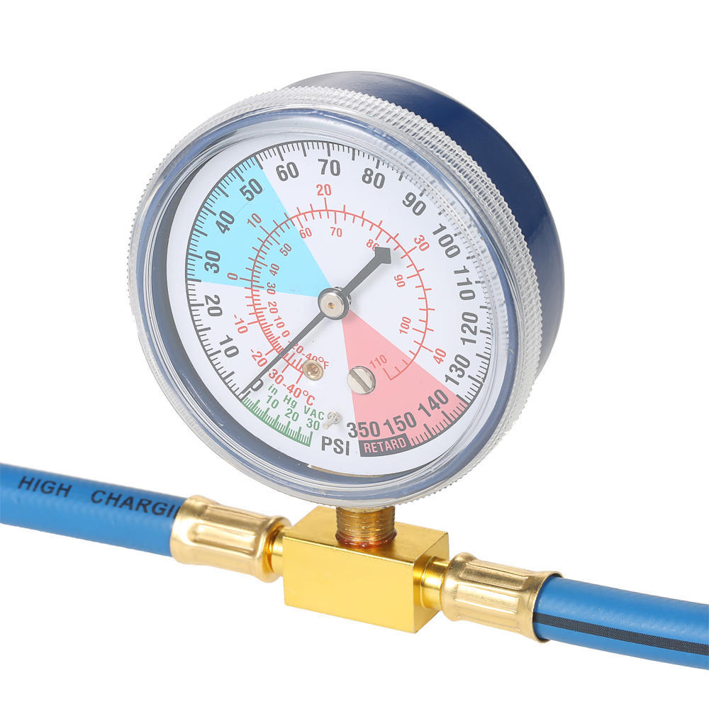 Car Air Conditioning AC R134A Refrigerant Recharge Measuring Hose Gauge Kit