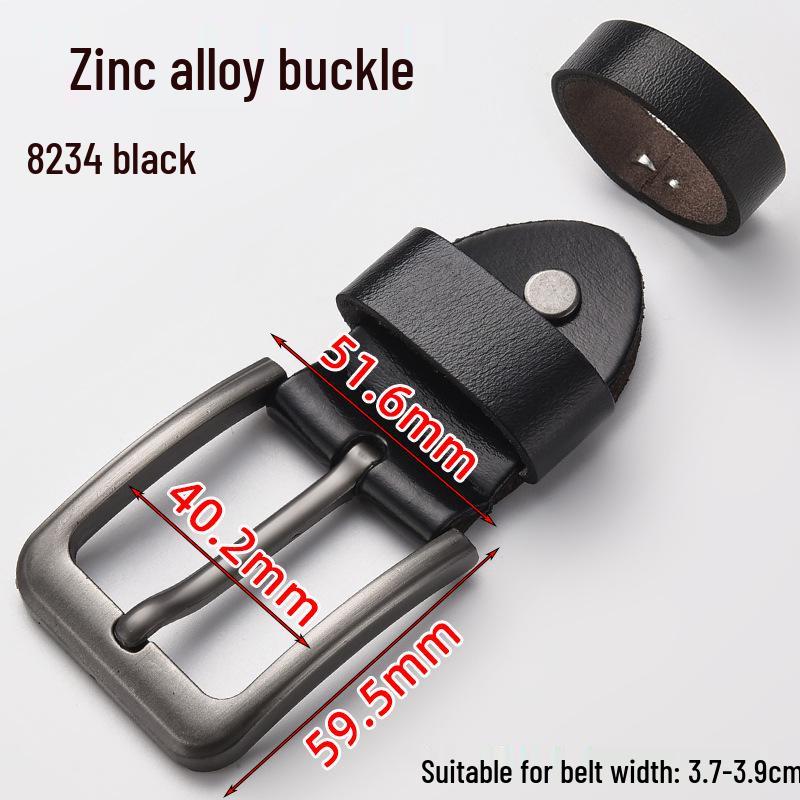 Men's Genuine Leather Pin Buckle Waistband Accessory