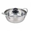 Kakusee Tabletop Small Pot, 18cm, for 1-2 People, Rust-Resistant Stainless Steel with Glass Lid, Small and Lightweight, Gas and Induction Compatible,