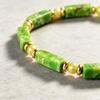 Adjustable Rope Stretch Beaded Bracelet Natural Veined Elastic Bead Bracelet  For Women Men