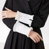Womens Fake Cuffs Female Autumn Shirt Pleated Flare Sleeve False Cuffs Ruffles Wristband Hand Sleeves Accesories