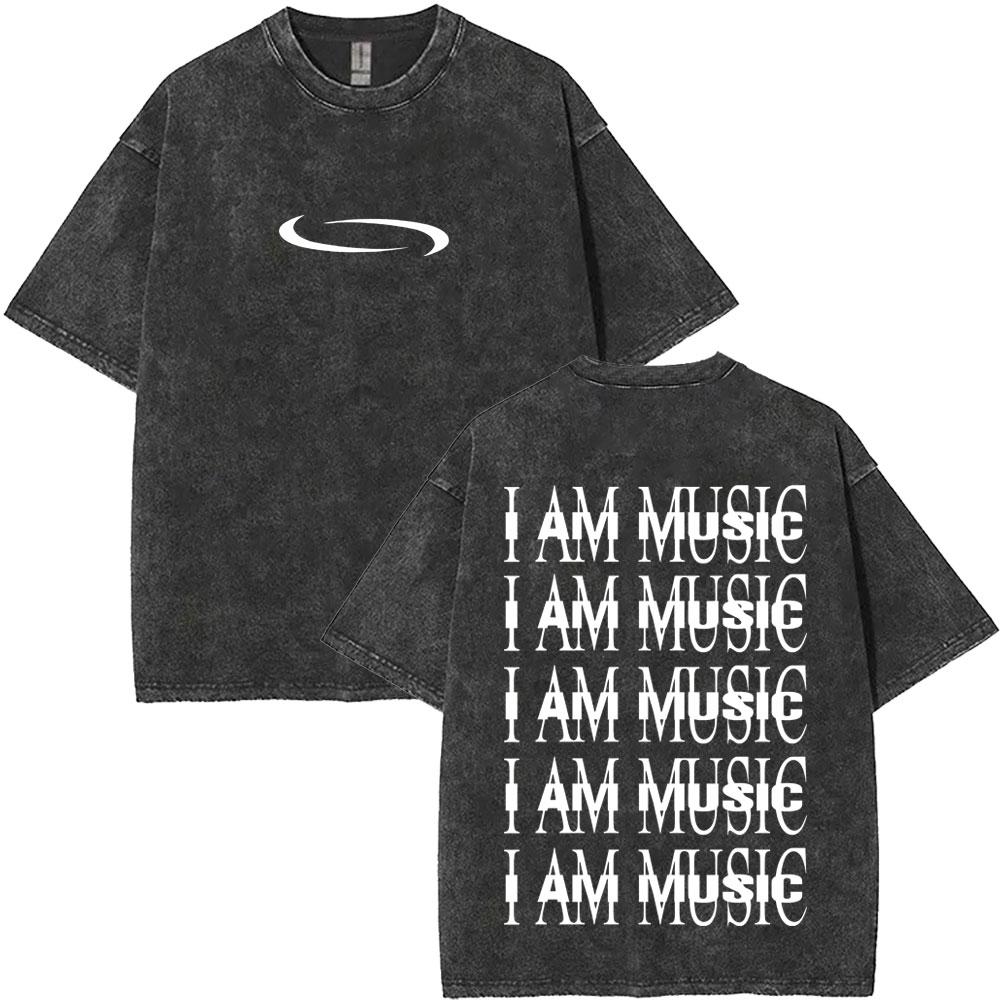 Vintage Washed Playboi Carti I AM MUSIC Album Merch Tshirt Men Women Hip Hop Fashion Oversized Tshirts Opium Rap T Shirts