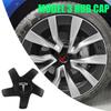 PXRP7 4pcs ABS Replacement five-clawed Hub Covers Car Wheel Center Caps Car Accessories For Tesla Model 3/Y 2018-2021 19inch 1044234-B