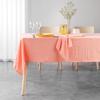 Nappe - Suzy - Corail - 140 x 240 cm - Microfibre lavée - Effet froissé