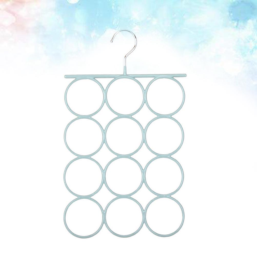 1 шт. 12-петлевая вешалка для шарфов, противоскользящая вешалка для хранения вещей, экономящая место в гардеробе (зеленая)