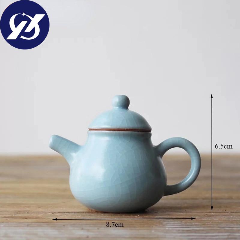 Mini Kiln Porcelain Teapot Ceramic Fingertip Tea Pot Small Tea Pet Teahouse Ornaments Kitchen Kettle