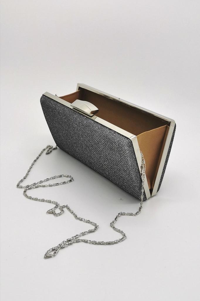 Women's Stylish and Useful Evening Dress Bag Powder Fabric Faux Leather Evening Dress Bag