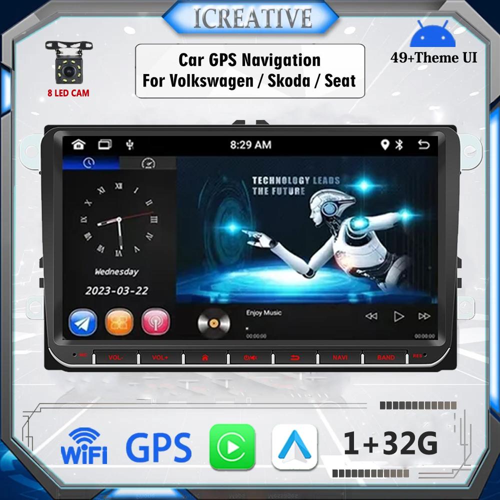 7-дюймовый/9-дюймовый автомобильный радиоприемник Android Muiltmedia для Volkswagen Golf 5 6 Polo Passat B6 B7 CC Jetta VW Skoda 2Din AutoAudio Stereo Carplay