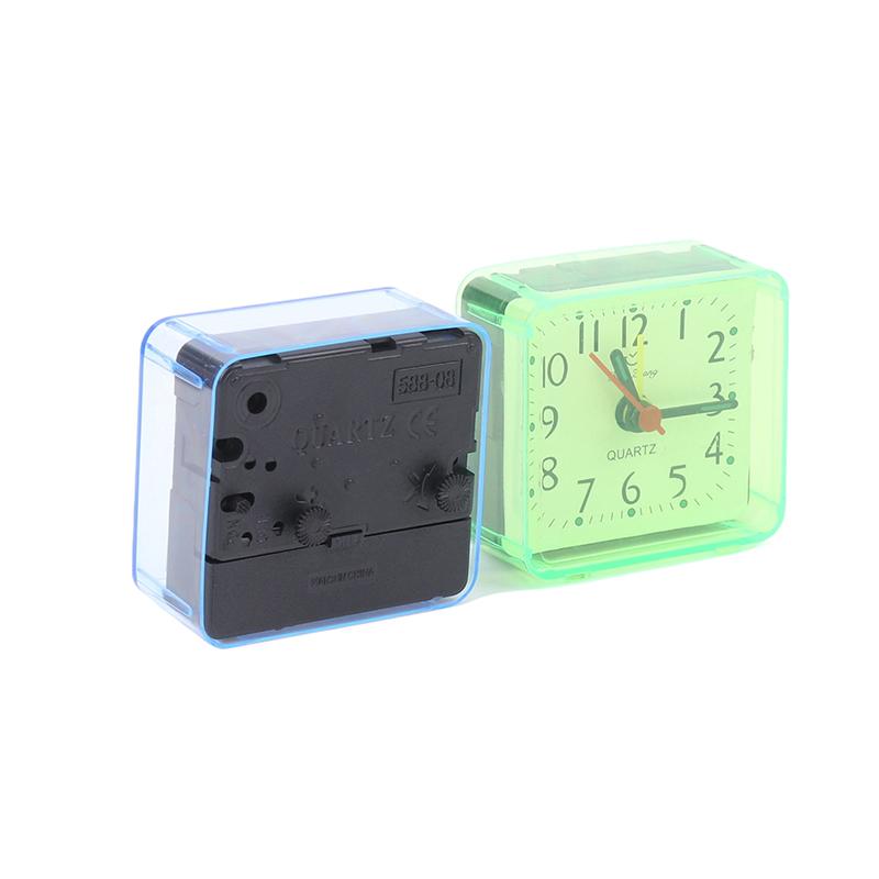 1Pc Mini Square Alarm Clock Quartz Alarm Clock Battery Operated Table Bedroom Clocks For Sleeping Studying Home Decor