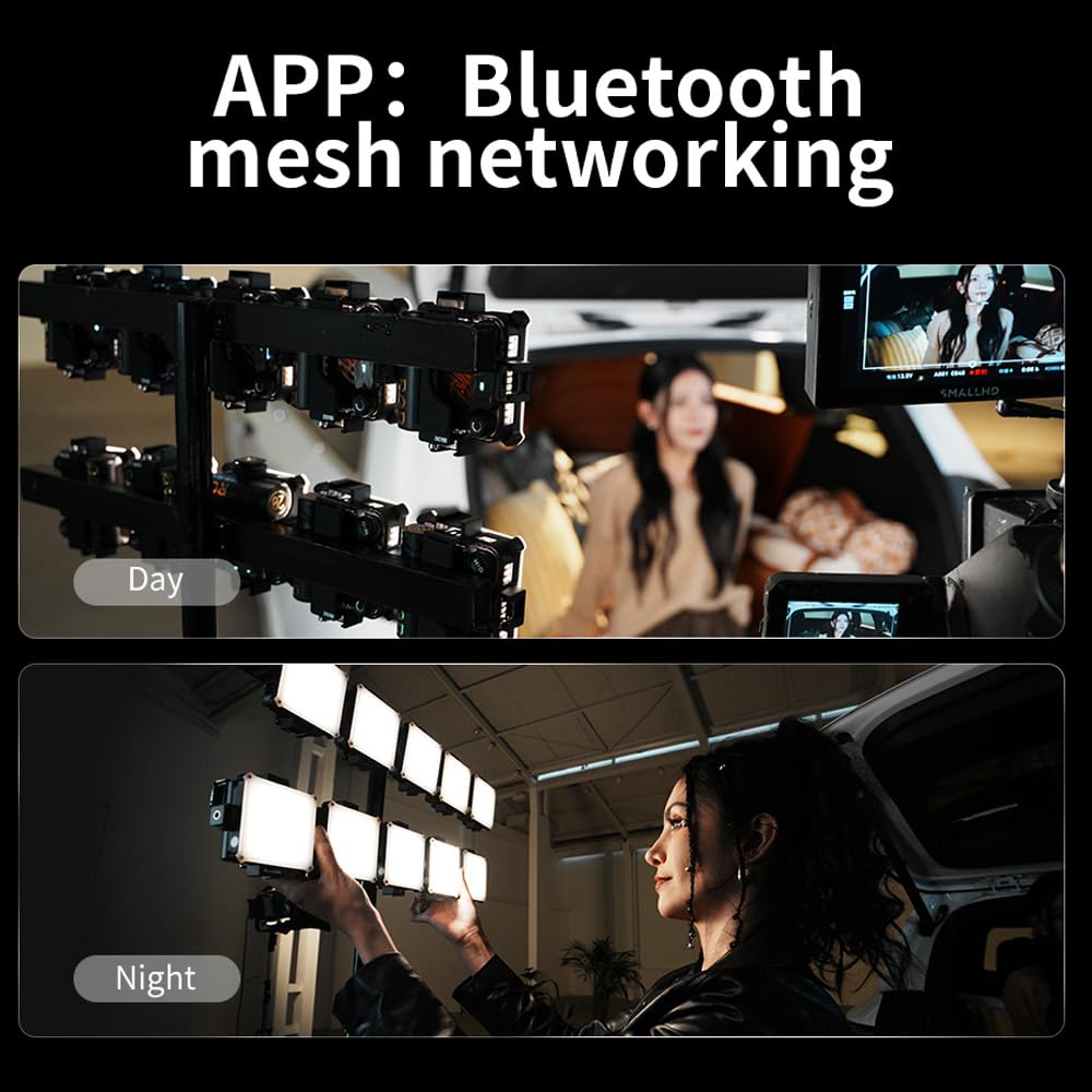 ZHIYUN FIVERAY M20C RGB Photography Compact 20W Pocket Rechargeable Handheld Bluetooth and for YouTube Live and Video Recording Light, 500K-10000K,