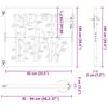 Garden Gate 85 x 100 cm Powder Coated Steel Black