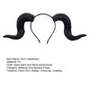 Goat Horn Headband Gothic Devil Horns Hair Hoop Halloween Dress Up Hair Accessories for Halloween Party Cosplay Events