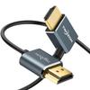 Twozoh HDMI Cable Angle Ultra Thin HDMI Slim Cord Compatible with Qualified Billing Available L-shaped Right/Right 90° 1M, Male-Male 3D/4K@60Hz