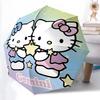 1pc Hello Kitty Gemini Zodiac Sign Automatic Folding Umbrella - Portable 3-Fold Design with Iron Frame - Outdoor for Fans, Travelers, Everyday Use - P