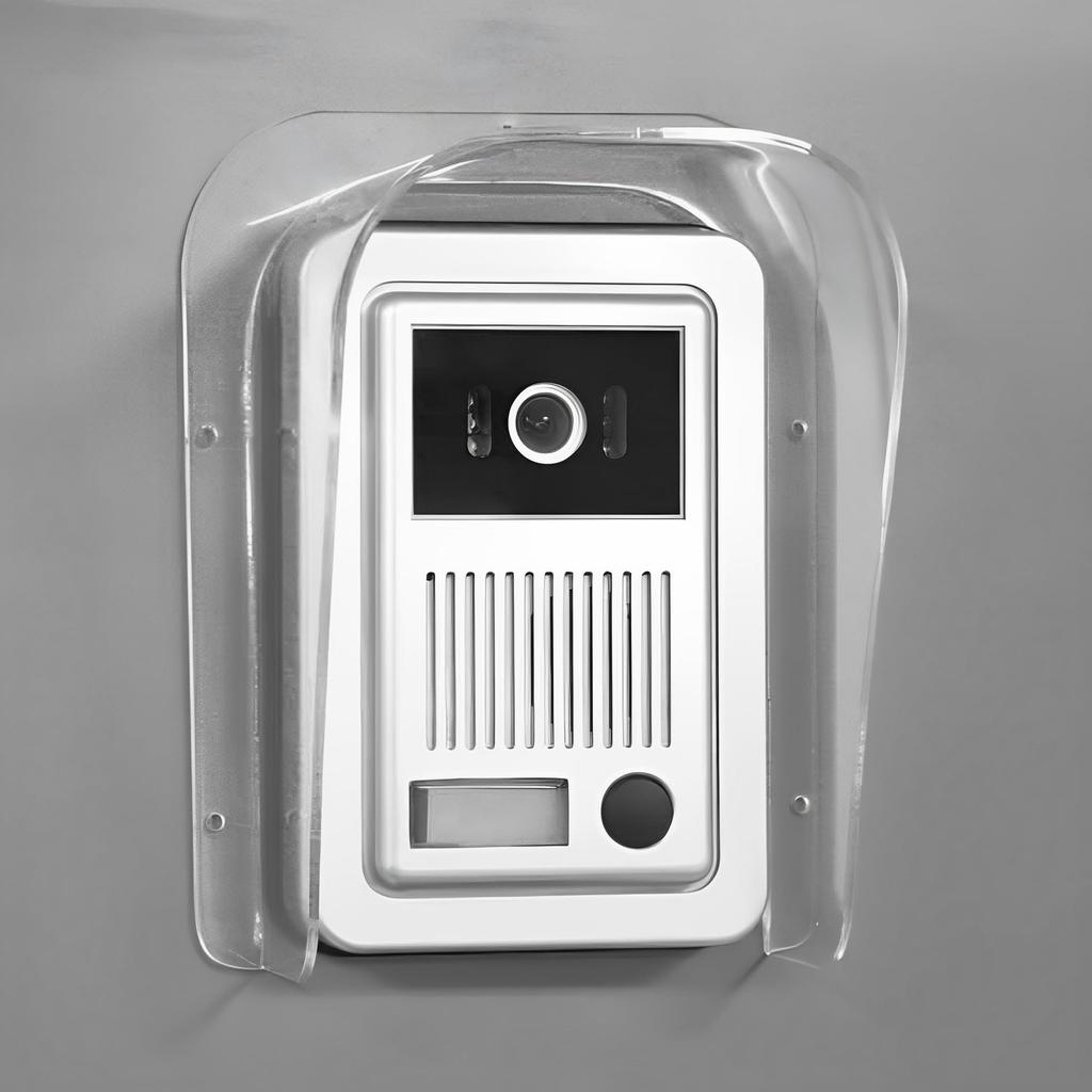 MIMIA Уличный чехол для домофона с двусторонним скотчем, армированный пластик, защита от дождя и солнца для беспроводных дверных звонков, простая установка (коричневый)