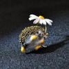 Fashion Cartoon Cute Daisy Hedgehog Enamel Brooches For Women Unisex Jewelry Gift Enamel Animal Brooch Pins for Party Wedding