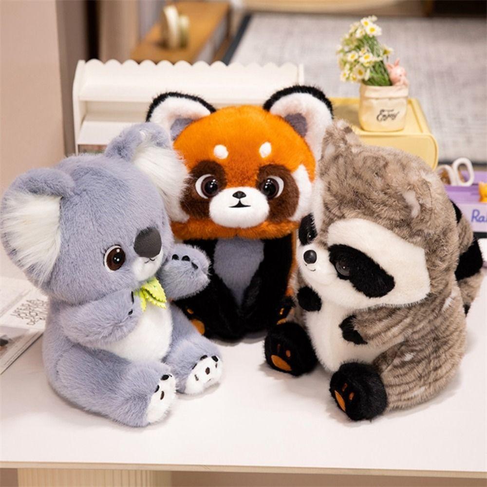 Simulation Koala Plush Toy Lesser Panda Sloth Plush Doll Animal Raccoon Plush Toy  Birthday Gift