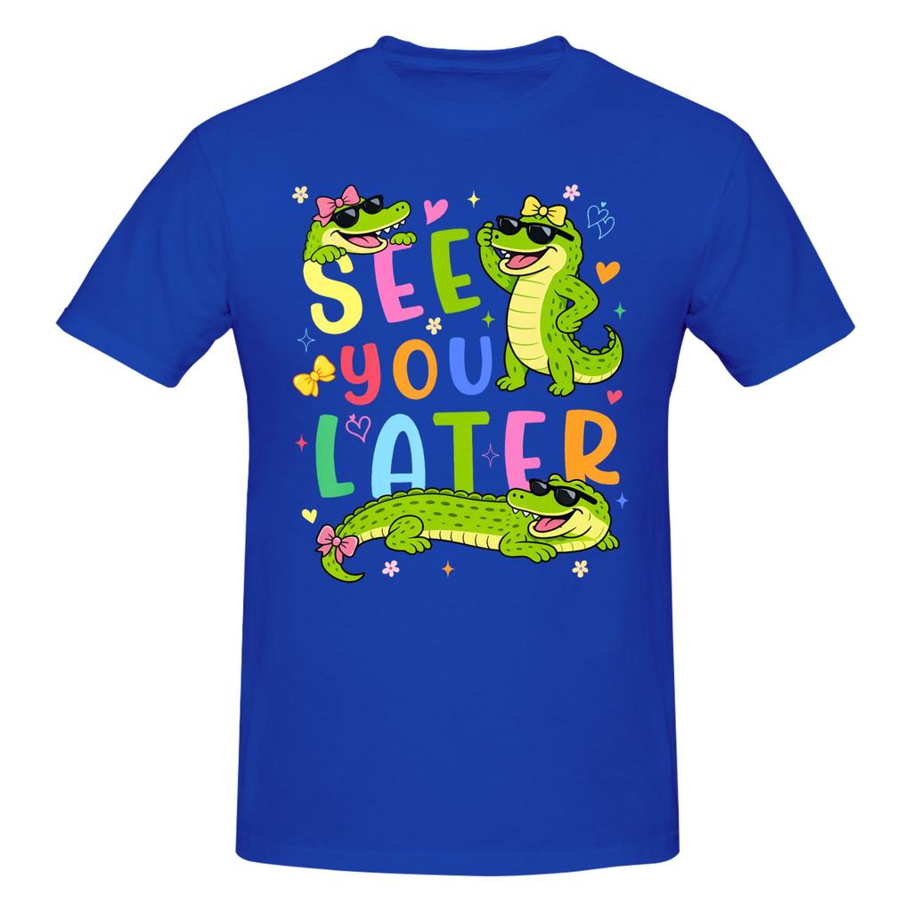 1 Piece Summer Alligator Last Day Of School Funny Graphic 100 Cotton Tshirt See You Later Alligator Tops Tees For Unisex