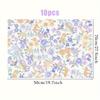 10 Purple Flower and Greenery Pattern Tissue 20 X 27.5 Inches - Perfect for Gift Wrapping Party Gifts Birthday Weddings