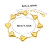 2025 New Gold Color Stainless Steel Heart Bracelet for Women - Cute Adjustable Jewelry Hypoallergenic Gift for Girls