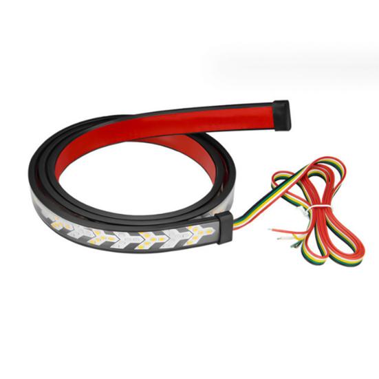 Светодиодная лента заднего фонаря Гибкая водонепроницаемая светодиодная лента для задней двери с указателем поворота, стоп-сигналом, последовательными янтарными и красными огнями для грузовиков, прицепов