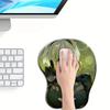 Игровой коврик для запястья мыши с девушкой с белыми волосами и голубыми глазами Nier 2B, эргономичный, 3D, мягкий силикон, против теносиновита