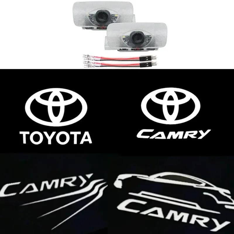 2 шт.. Светодиодные проекторы в двери автомобиля для Toyota Camry 40 55 50 70 2007 2008 2009 2010 2011 2012 2013 2014 2015 2018 Аксессуары
