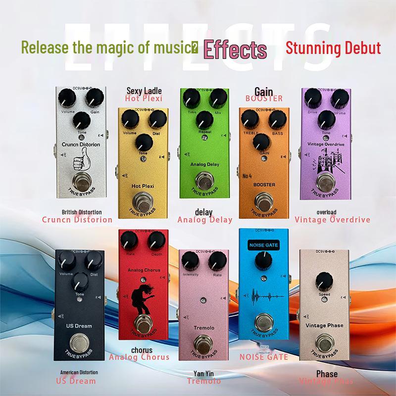 Mini Electric Guitar Effects Pedal: Portable Distortion, Overdrive, Delay, Chorus & Tremolo