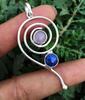 Rose Quartz & Mix Gemstone 925 Sterling Silver Plated Spin Illusion Handmade Pendant