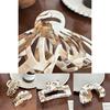 Fashionable Acetate Hair Claw Clips In Smooth Milk Coffee Color For Effortless Style And Timeless Elegance
