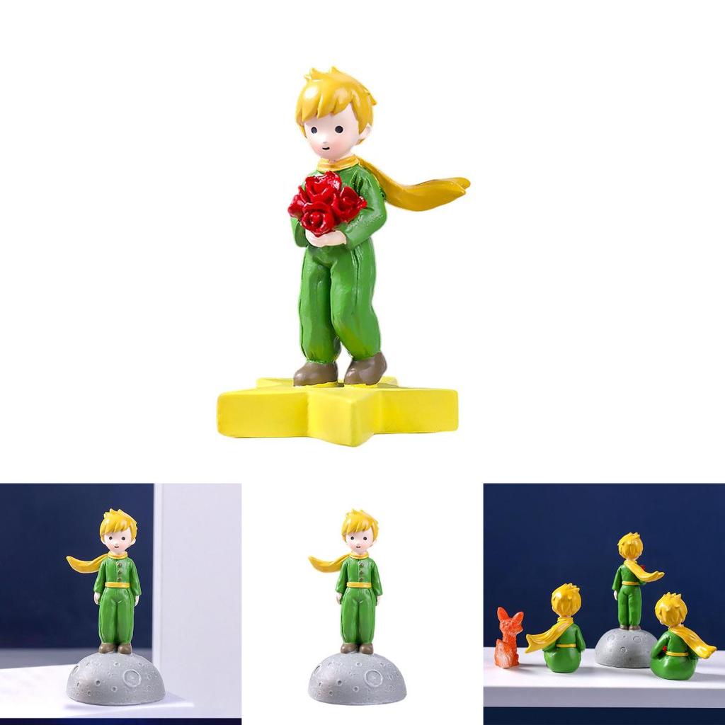 Top Quality Resin Crafts Little Prince Fox Cake Baking Eternal Flower Mini Ornaments Wholesale
